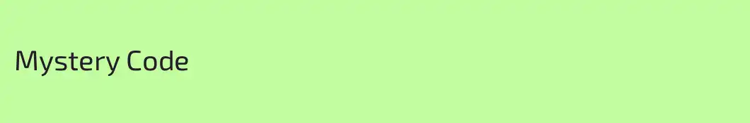 Mystery Code